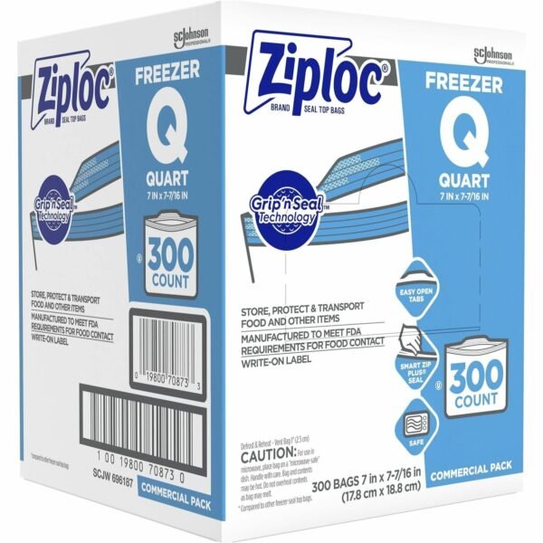 Ziploc Quart Freezer Bags Medium Size (364957)