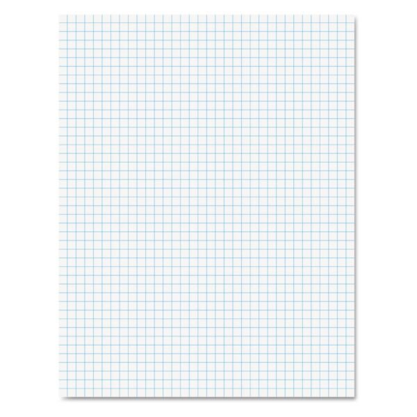Ampad Quadrille Pads, Quadrille Rule (4 sq/in), 50 White (Heavyweight 20 lb Bond) 8.5 x 11 Sheets (22000)