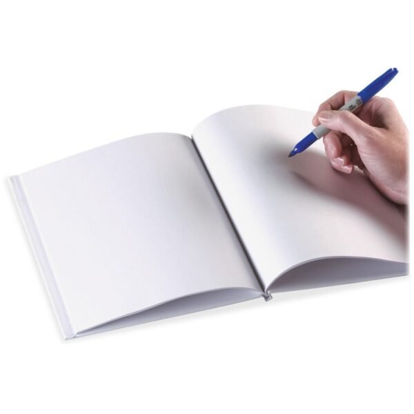 Ashley Portrait Hardcover Blank Pages Book 28 Pages - Plain - 8 1/2" x 11" Sheet Size - White Paper - Hard Cover, Durable - 1 Each (10705)