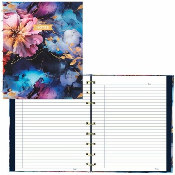 Blueline NotePro Notebook, Fashion Collection, 192 Pages, Midnight Floral (A9C02)