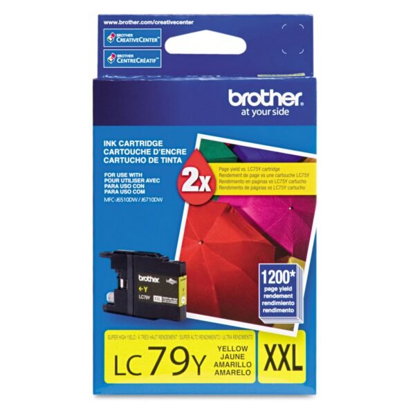 Brother LC79Y Innobella Super High-Yield Ink, 1,200 Page-Yield, Yellow