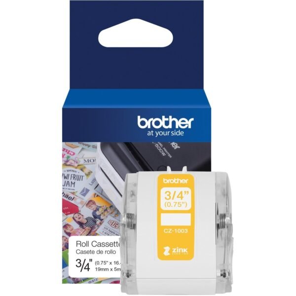 Brother Multipurpose Label 3/4" Width - Zero Ink (ZINK) - Paper - Water Resistant - 1 Each (CZ1003)