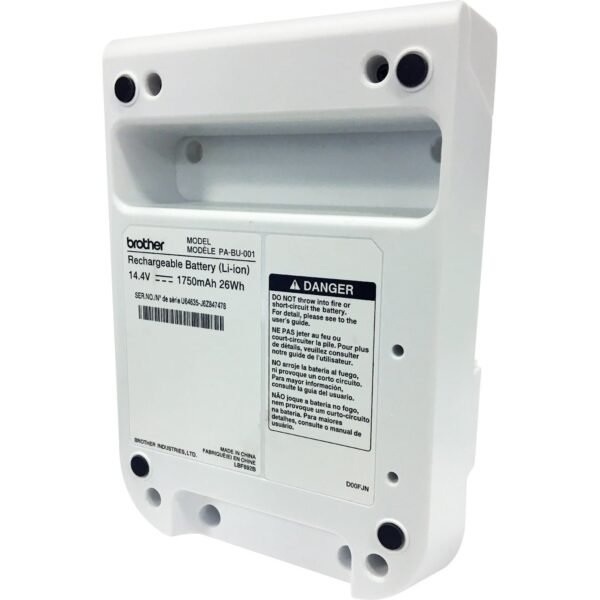 Brother QL-810W/QL-820NWB Battery For Label Printer - Battery Rechargeable - 1750 mAh - 14.4 V DC - 1 Each (PABU001)