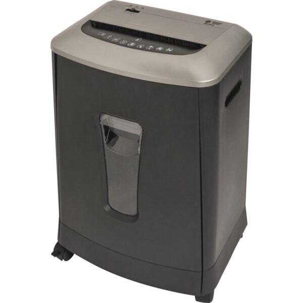 Business Source 6-gallon Bin Cross-cut Shredder Non-continuous Shredder - Cross Cut - 16 Per Pass - for shredding Paper, Staples, CD, DVD, Credit Card - P-3 - 8.88" Throat - 10...