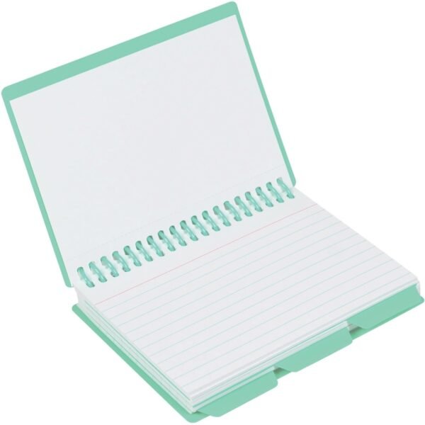 C-Line Spiral Bound Index Card Notebook with Index Tabs Spiral Bound - 3" x 6" Sheet Size - Assorted Paper - Clear Cover - Repositionable Divider, Perforated, Index Sheet,...