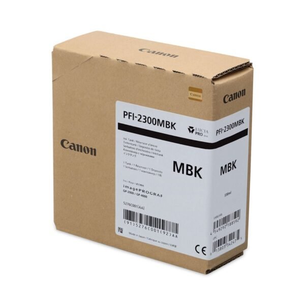 Canon 5276C001AA (PFI-2300) Ink, Matte Black