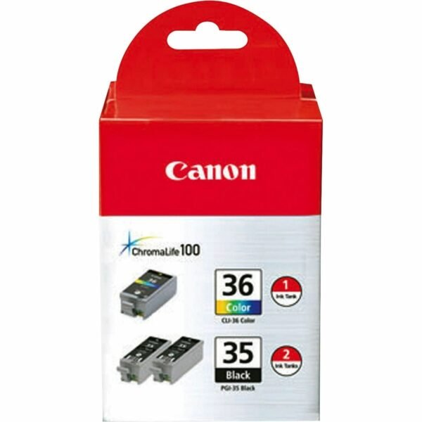 Canon PGI-35/CLI-36 Original Ink Cartridge Inkjet - Assorted, Cyan, Magenta, Yellow - 3 / Pack (PGI35CLI36)