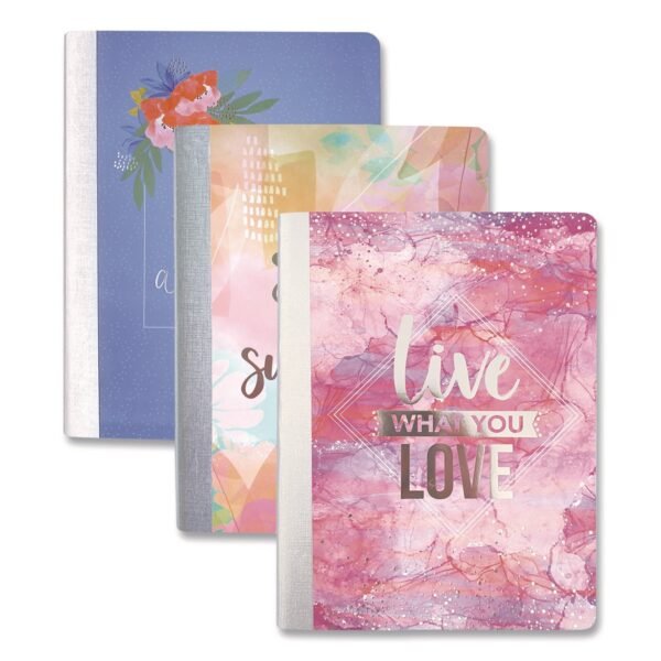 Carolina Paper Silver Lining Composition Book, Medium/College Rule, Randomly Assorted Cover Color, (100) 9.84 x 7.67 Sheets (38431)