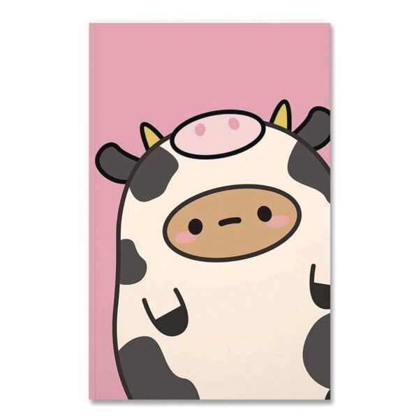 Denik Smoko Tayto Mootato Layflat Notebook, 1-Subject, Medium/College Rule, Pink/White/Brown Cover, (72) 8 x 5 Sheets (LFC1884L)