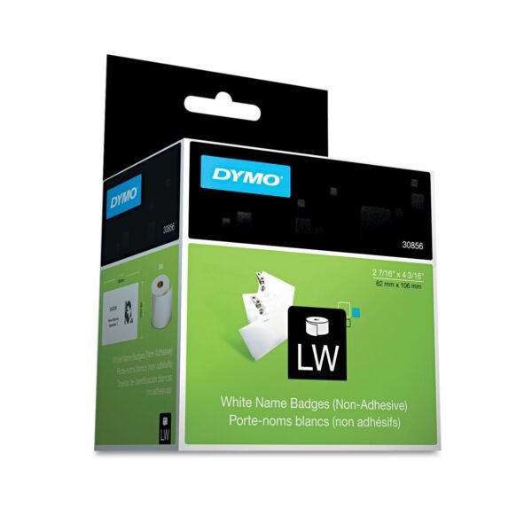 DYMO Name Badge Insert Labels, 2.43" x 4.18", White, 250 Labels/Box (30856)