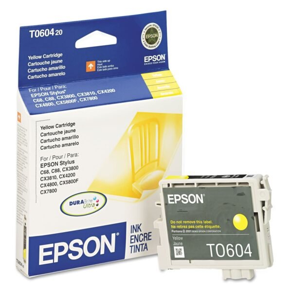 Epson T060420-S (60) DURABrite Ink, 450 Page-Yield, Yellow | OfficeCrave.com