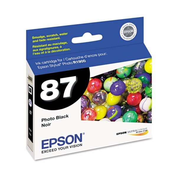 Epson T087120 (87) UltraChrome Hi-Gloss 2 Ink, Black | OfficeCrave.com