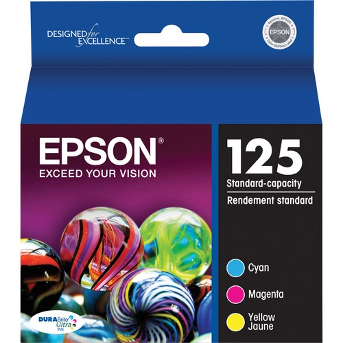 Epson T125520-S (125) DURABrite Ultra Ink, Cyan; Magenta; Yellow | OfficeCrave.com