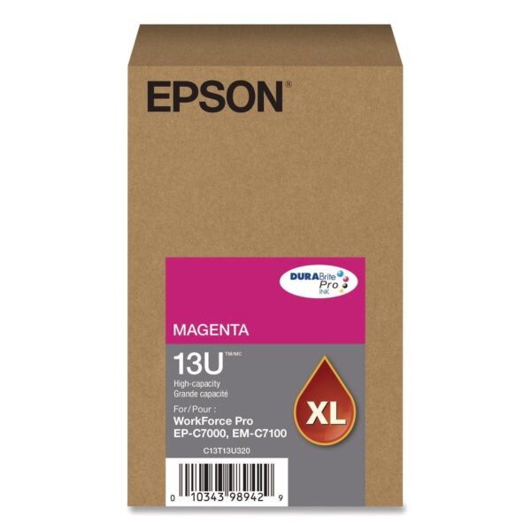 Epson T13U320 (T13U) DURABrite Pro High-Yield Ink, 4,600 Page-Yield, Magenta | OfficeCrave.com