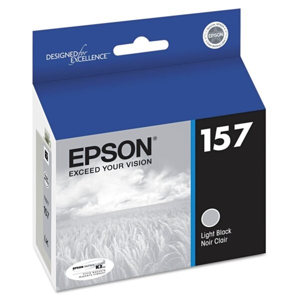 Epson T157720 (157) UltraChrome K3 Ink, Light Black | OfficeCrave.com