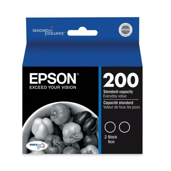 Epson T200120D2 (T200) DURABrite Ultra Ink, 175 Page-Yield, Black