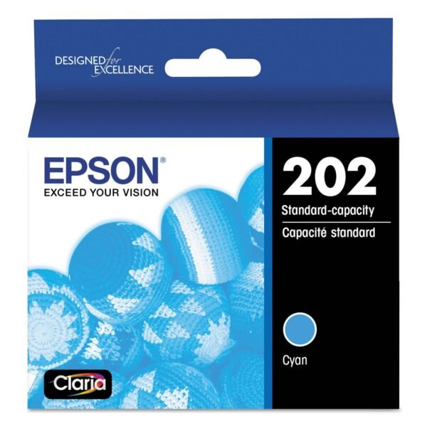 Epson T202220-S (202) Claria Ink, 165 Page-Yield, Cyan | OfficeCrave.com