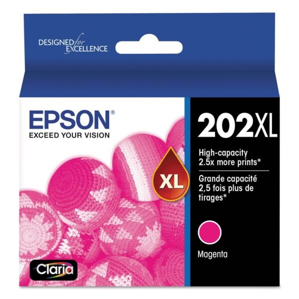 Epson T202XL320-S (202XL) Claria High-Yield Ink, 470 Page-Yield, Magenta | OfficeCrave.com