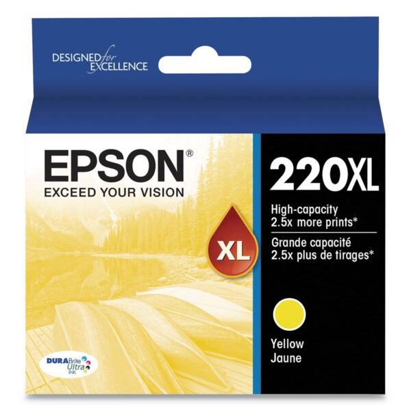 Epson T220XL420-S (220XL) DURABrite Ultra High-Yield Ink, 450 Page-Yield, Yellow | OfficeCrave.com