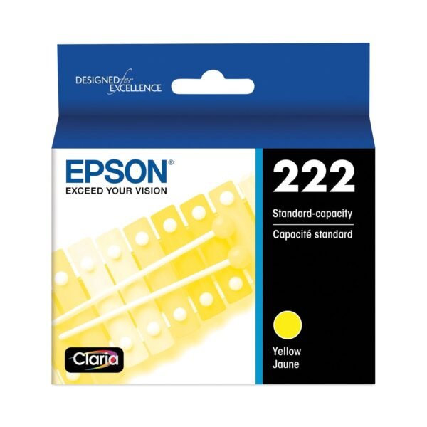 Epson T222420S (T222) Claria Ink, 165 Page-Yield, Yellow | OfficeCrave.com