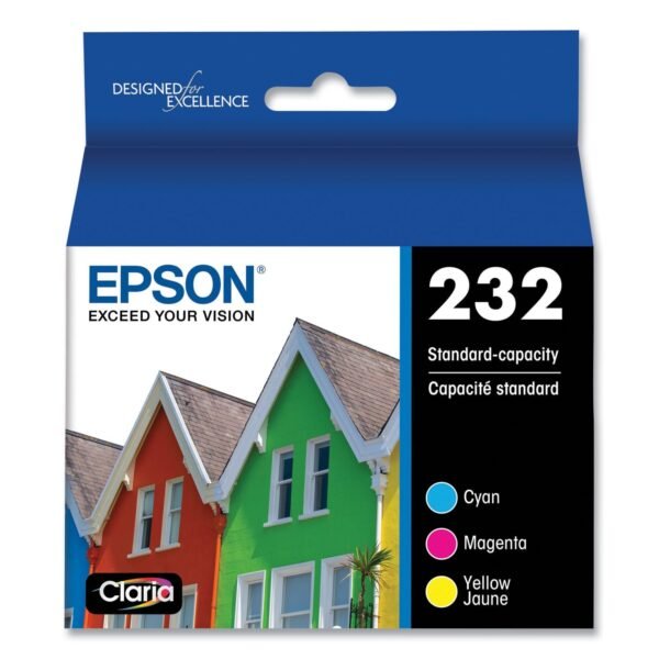 Epson T232520S (T232) Claria Ink, 165 Page-Yield, Cyan/Magenta/Yellow | OfficeCrave.com