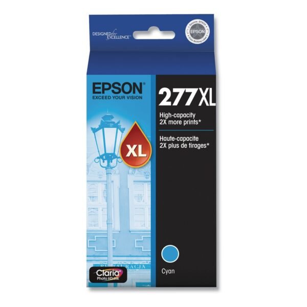 Epson T277XL220-S (277XL) Claria High-Yield Ink, 740 Page-Yield, Cyan | OfficeCrave.com