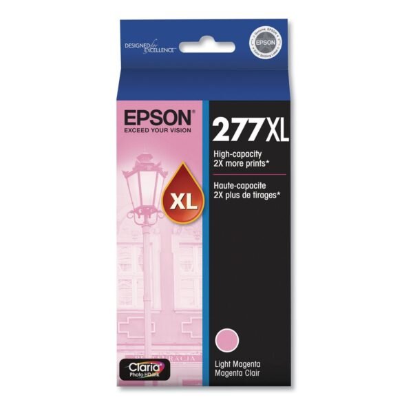Epson T277XL620-S (277XL) Claria High-Yield Ink, 740 Page-Yield, Light Magenta | OfficeCrave.com