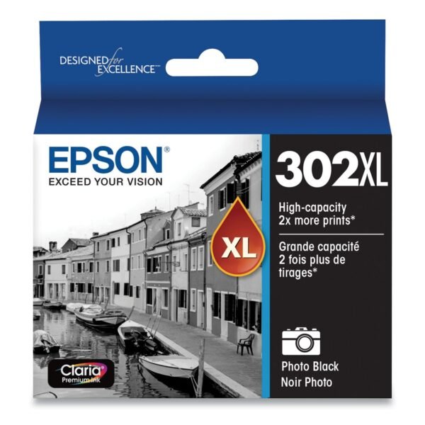Epson T302XL120-S (T302XL) Claria High-Yield Ink, Photo Black | OfficeCrave.com