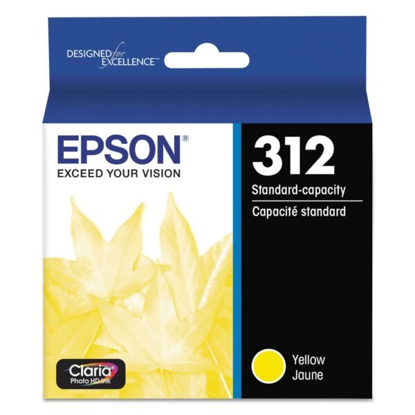Epson T312420-S (312XL) Claria Ink, 360 Page-Yield, Yellow | OfficeCrave.com