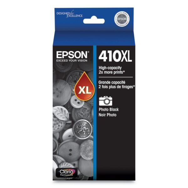 Epson T410XL120-S (410XL) Claria High-Yield Photo Ink, 500 Page-Yield, Black | OfficeCrave.com