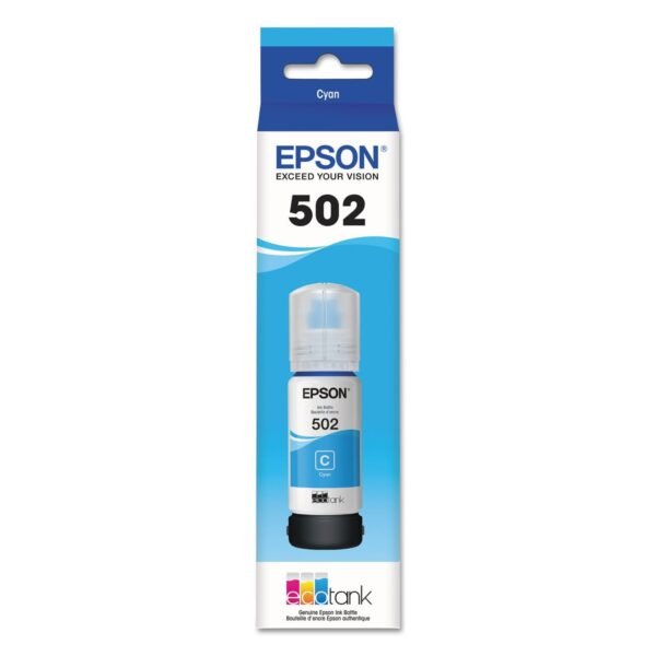 Epson T502220-S (502) Ink, 6,000 Page-Yield, Cyan | OfficeCrave.com
