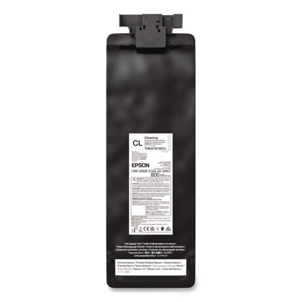 Epson T56L000 (T56L) UltraChrome GS3 Eco-Solvent Cleaning Cartridge, 800 mL