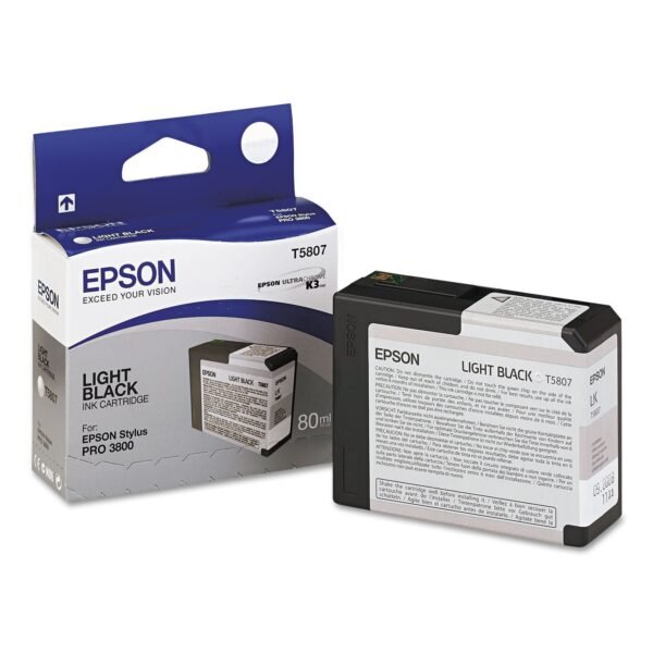 Epson T580700 UltraChrome K3 Ink, Light Black