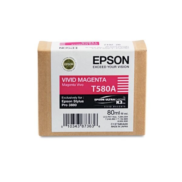Epson T580A00 UltraChrome K3 Ink, Vivid Magenta | OfficeCrave.com