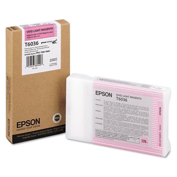 Epson T603600 (60) UltraChrome K3 Ink, Vivid Light Magenta | OfficeCrave.com