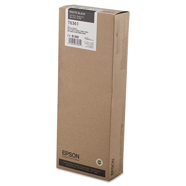 Epson T636100 UltraChrome HDR Ink, Photo Black | OfficeCrave.com