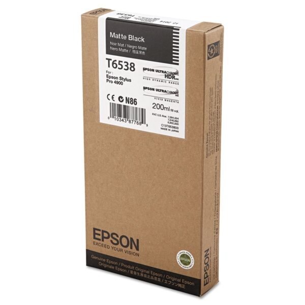Epson T653800 UltraChrome HDR Ink, Matte Black | OfficeCrave.com