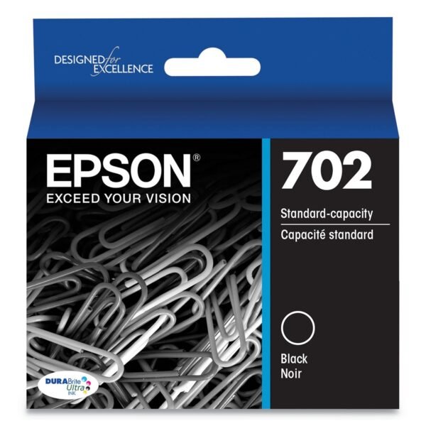 Epson T702120-S (702) DURABrite Ultra Ink, 350 Page-Yield, Black | OfficeCrave.com