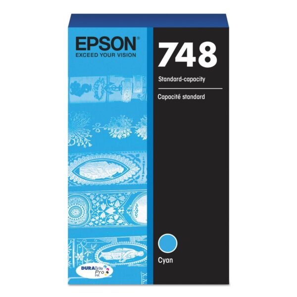 Epson T748220 (748) DURABrite Pro Ink, Cyan | OfficeCrave.com