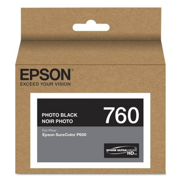 Epson T760120 (760) UltraChrome HD Ink, Photo Black | OfficeCrave.com