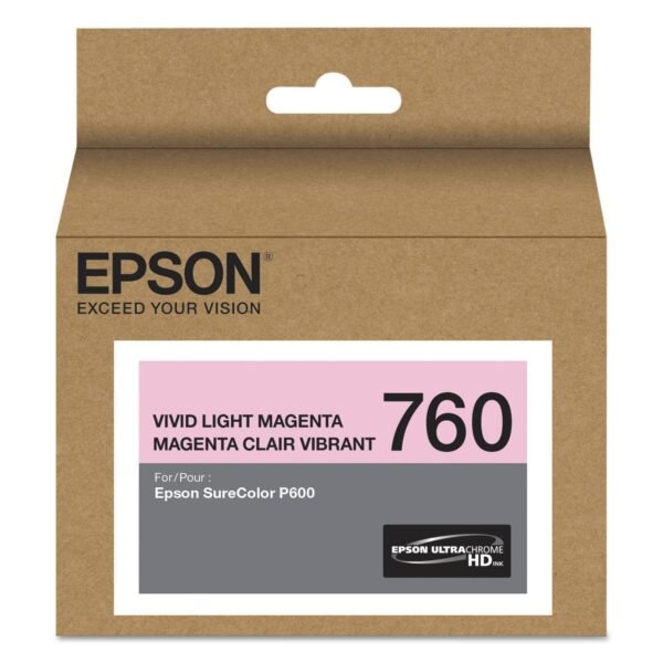 Epson T760620 (760) UltraChrome HD Ink, Vivid Light Magenta | OfficeCrave.com