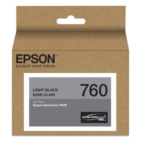 Epson T760720 (760) UltraChrome HD Ink, Light Black | OfficeCrave.com