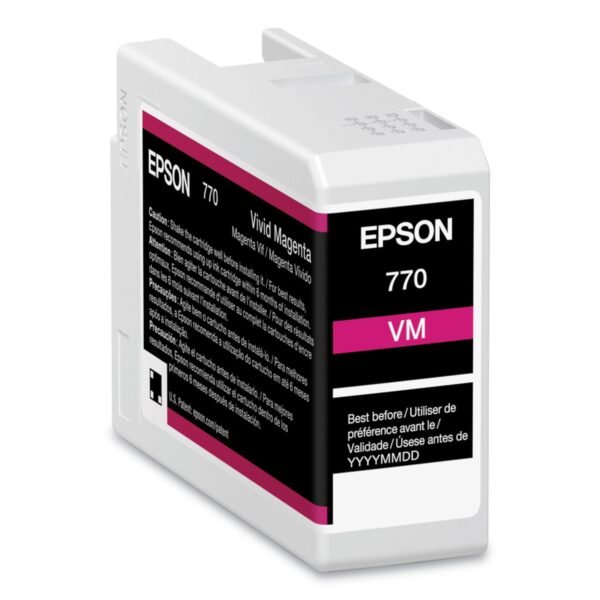 Epson T770320 (T770) UltraChrome PRO10 Ink, 25 mL, Magenta | OfficeCrave.com