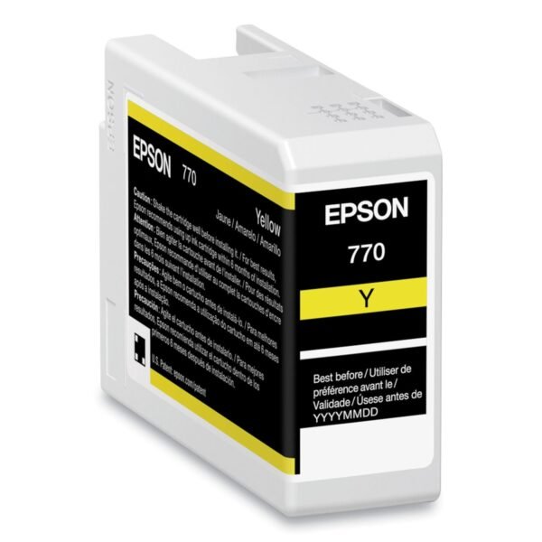 Epson T770420 (T770) UltraChrome PRO10 Ink, 25 mL, Yellow | OfficeCrave.com