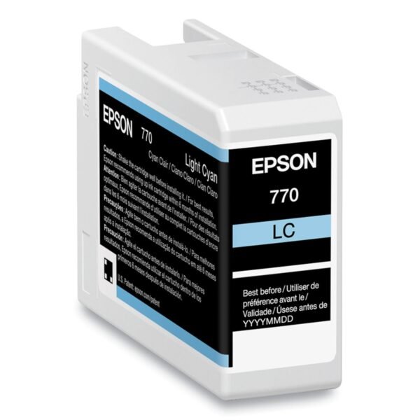 Epson T770520 (T770) UltraChrome PRO10 Ink, 25 mL, Light Cyan | OfficeCrave.com