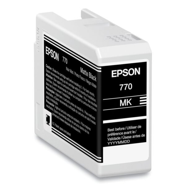 Epson T770820 (T770) UltraChrome PRO10 Ink, 25 mL, Matte Black | OfficeCrave.com