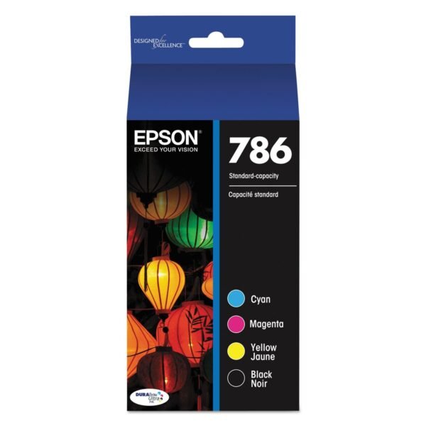 Epson T786120-BCS (786) DURABrite Ultra Ink, Black/Cyan/Magenta/Yellow | OfficeCrave.com
