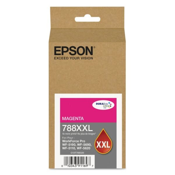 Epson T788XXL320 (788XXL) DURABrite Ultra XL PRO High-Yield Ink, Magenta | OfficeCrave.com