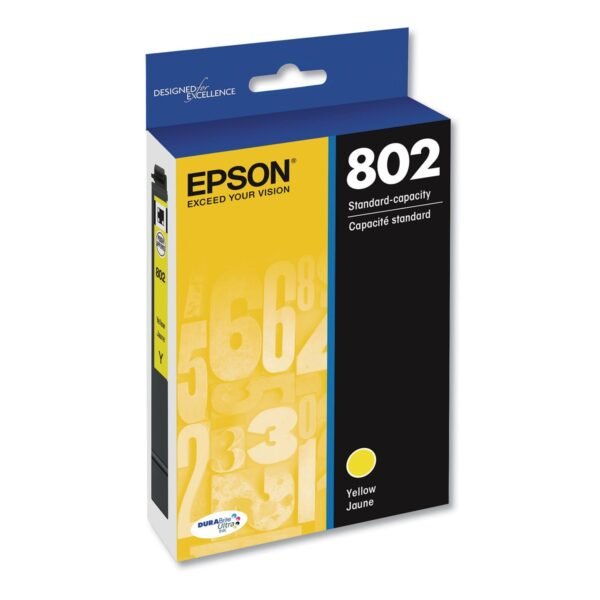Epson T802420-S (802) DURABrite Ultra Ink, 650 Page-Yield, Yellow | OfficeCrave.com