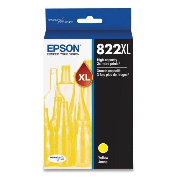 Epson T822XL420-S (T822XL) DURABrite Ultra High-Yield Ink, 1,100 Page-Yield, Yellow | OfficeCrave.com